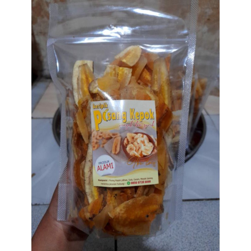 

keripik pisang kepok asin/gurih