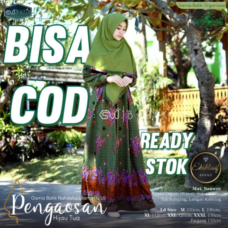 Terbaru Gamis Muslimat Nu Terbaru Original Jumbo Semi Sutra Sanwos Baju Pengajian Batik Muslimah Set