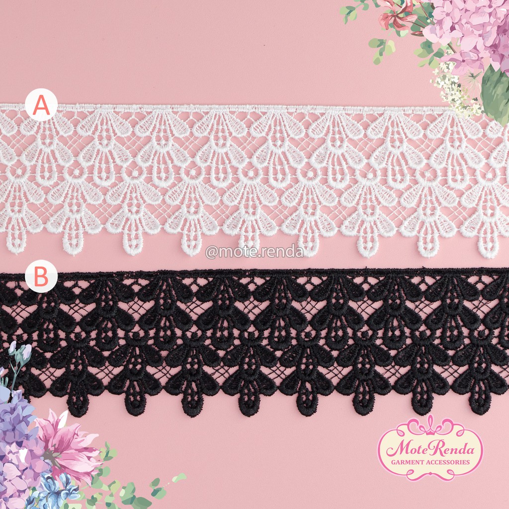 Renda giper/gyper, lebar 7cm (harga per 50cm) kode 5GVI70