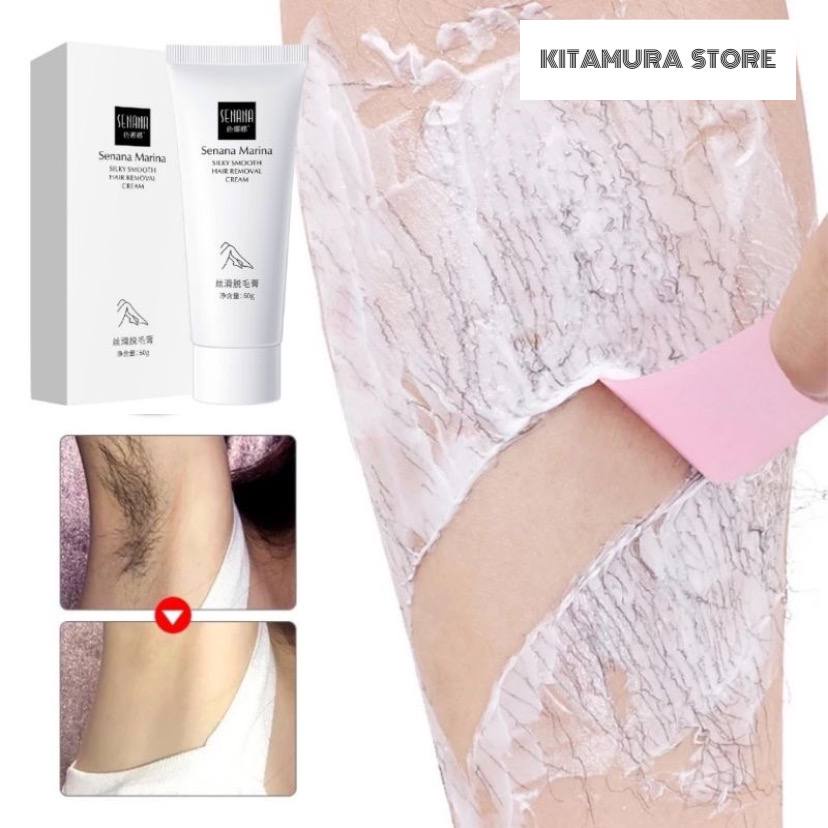 (Free Spatula) SENANA MARINA HAIR REMOVAL PERONTOK BULU KETIAK KAKI Perontok Bulu Ketiak dan Kaki Pembersih Bulu Mudah di Gunakan Perontok Bulu Alami Ampuh Obat Penghilang Rambut Bagian Ketiak Tangan Kaki Kumis Jenggot Cepat Paling Aman Tanpa Rasa Sakit