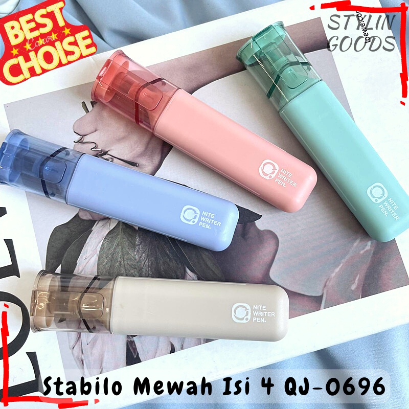 

HIGHLIGHTER MEWAH ISI 4 PCS 1BOX WARNA PASTEL LUCU FANCY ALAT TULIS VIRALL TERBARU READY COD