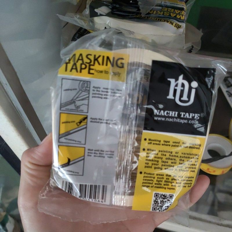

Nachi masking Tape 1 inch 24mm 20yard / lakban kertas nachi 1 inch tebal / lakban kertas 24mm nachi / masking tape nachi 24mm 1 inch