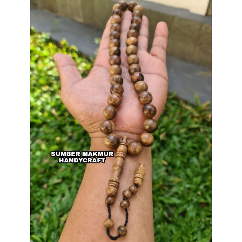 Tasbih Gaharu Wangi / Tasbih Kayu Gaharu Kalimantan Asli / Tasbih 33 / Tasbeh Gaharu Wangi