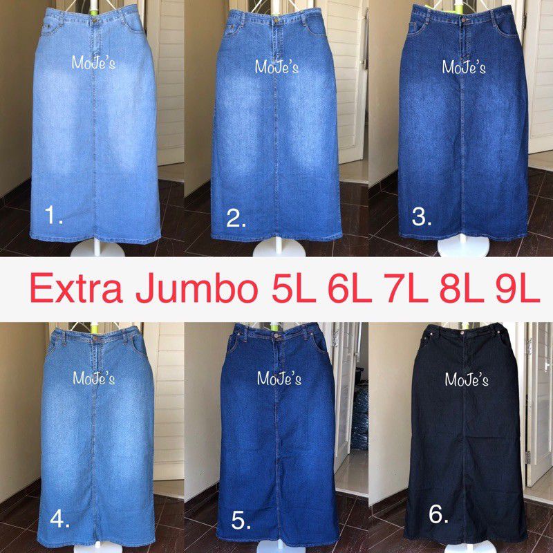 ld 150 cm rok span jeans melar strech jumbo bigsize