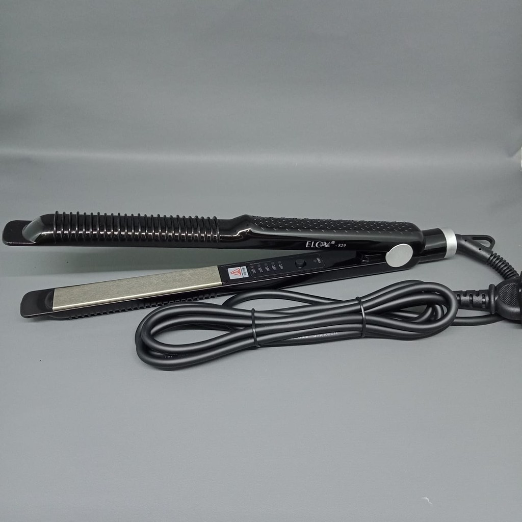 CATOK LURUS PLAT 2 JARI BISA LURUS DAN CURLY ELOV 829 DIJAMIN 100% ORIGINAL