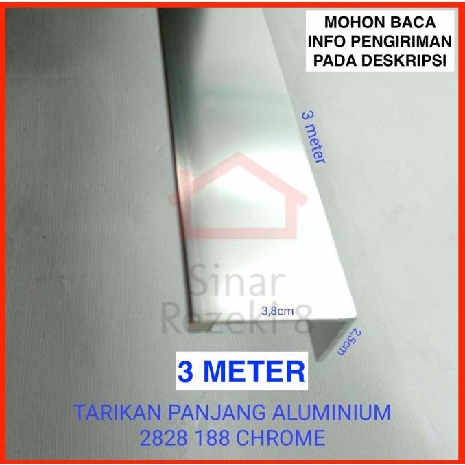 Handle Tarikan 2828 Profil Aluminium Laci Pintu Lemari Minimalis Lis