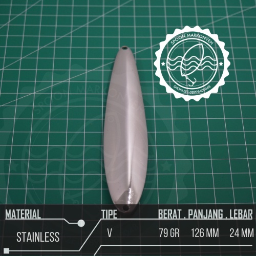 SPOON LURE STAINLESS 79 GR V