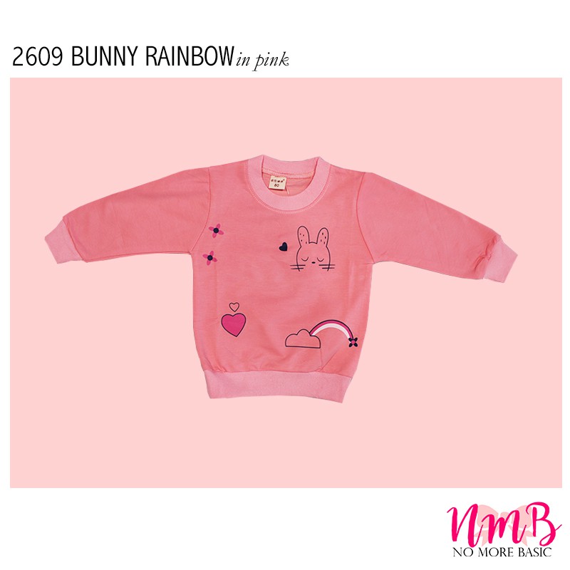 Kids Sweater 2609 Bunny Rainbow -  Baju Lengan Panjang Anak