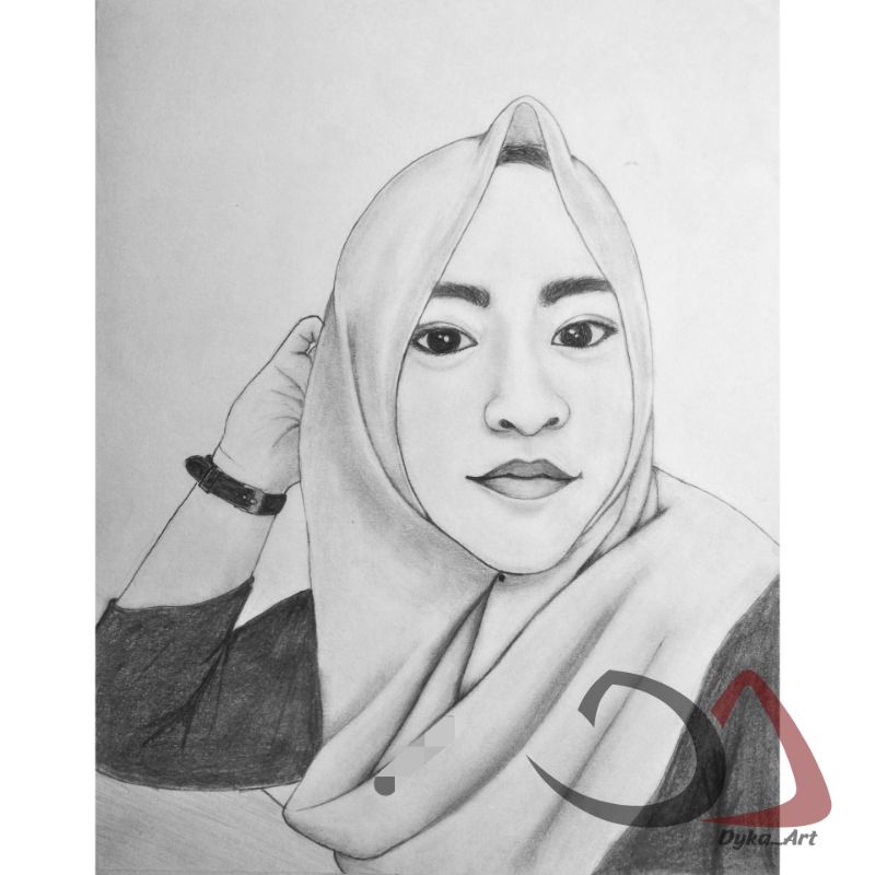 Sketsa wajah/sketsa wajah hitam putih/sketsa pensil/kado/souvenir/handmade