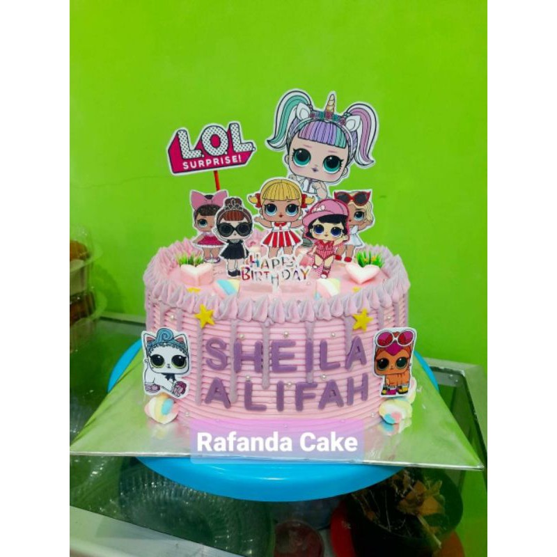 topper kue ulang tahun LOL toper kue ultah custom