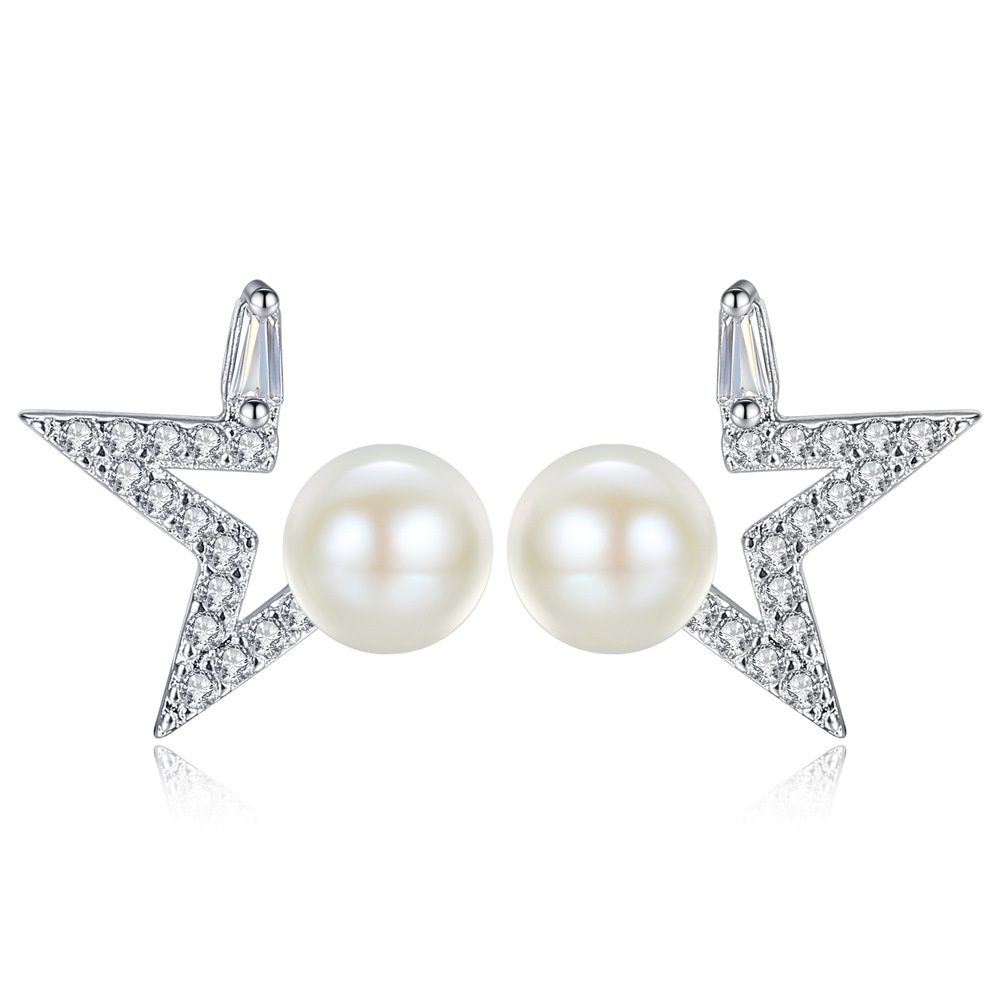 Anting Perak 925 Wanita Bulan seri Perhiasan Fashion liar/Subang Telinga anting perempuan