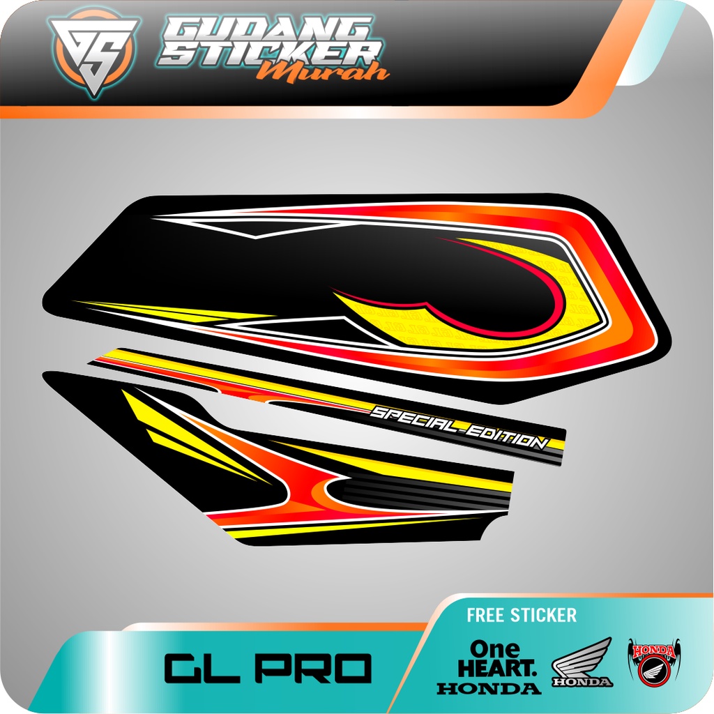 STRIPPING GL PRO NEW VARIASI 3 AKSESORIS SEPEDA MOTOR