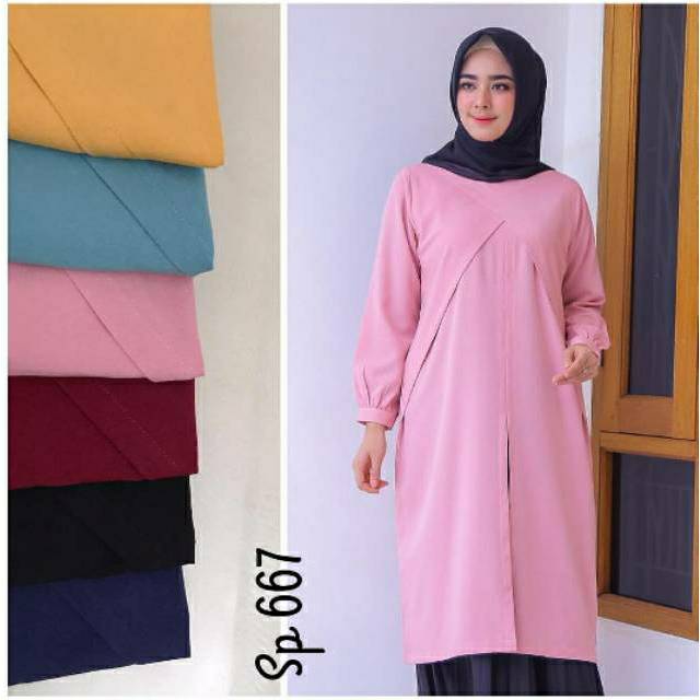 TUNIK MOSCREPE SP 667 BY WARNA ORIGINAL