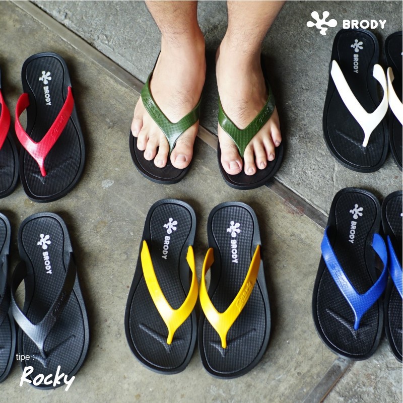 Brody ROCKY Sandal jepit pria wanita sendal jepit murah sandal karet sandal gunung sandal santai terbaru