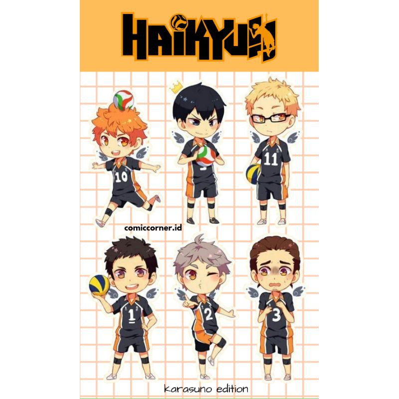 (Hand cut) Stiker haikyu per karakter/ sticker haikyuu /sticker anime / stiker anime haikyuu