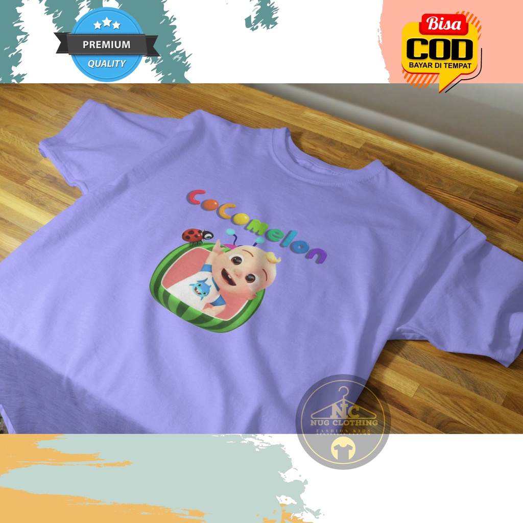 Baju Kaos Anak Cocomelon Lengan Pendek Bahan Premium