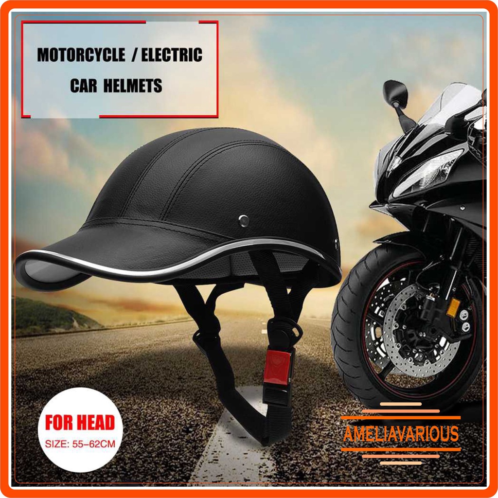 Helm Batok Motor Helem Cetok Sepeda Model Topi Baseball Retro Klasik