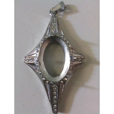 Liontin Titanium Batu Akik 30mm Model Motif Random Aja