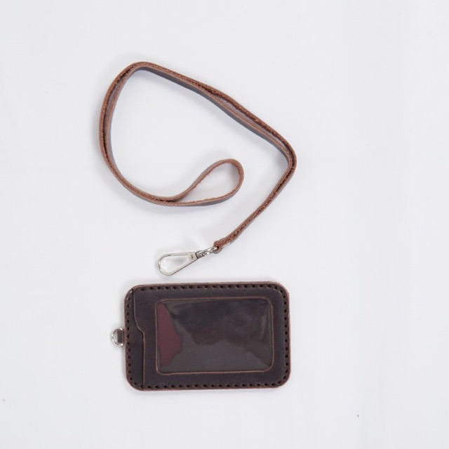 

ID CARD HOLDER KULIT ASLI WARNA COKLAT | GANTUNGAN ID CARD | TALI ID CARD