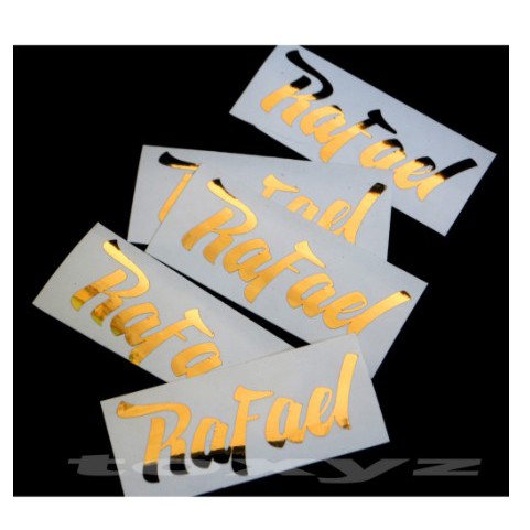 Stiker nama emas dan Hologram, cuting stiker Sticker Skotlet Hologram Lentur / Sticker Hitam Hologra