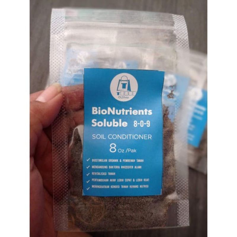 Pupuk PEMBENAHAN TANAH pupuk Bionutrients soluble 8-0-9 / 809 (8oz) Pupuk Biosimultan organik