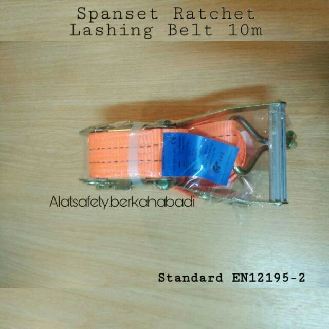 Rachet Lashing belt 2TON X 10 m X 50 MM / sabuk safety orange 10 m EN12195-2