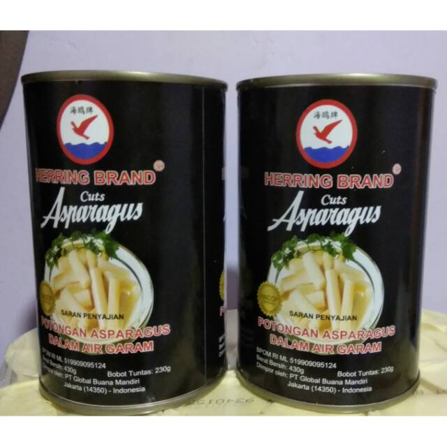 Asparagus Cuts Herring Brand / canned / kalengan / sayur