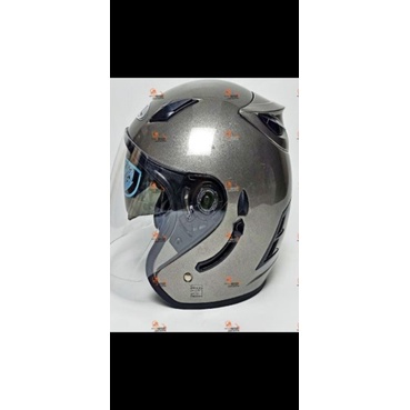 Helm INK Grade Ori Abu Abu Metalik