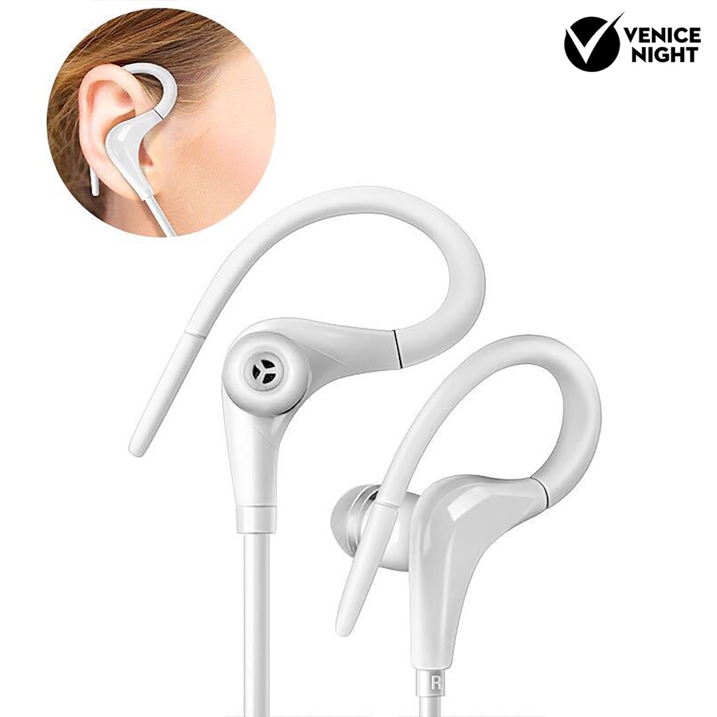 (VNEP) (Berkabel) Headset Earphone Kait Telinga Stereo Noise Reduction Nyaman Jack 3.5mm Untuk Calling