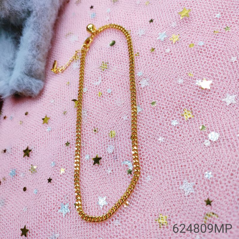 Gelang kaki Titaniun Anti Karat Lapis Emas24K 809KMO