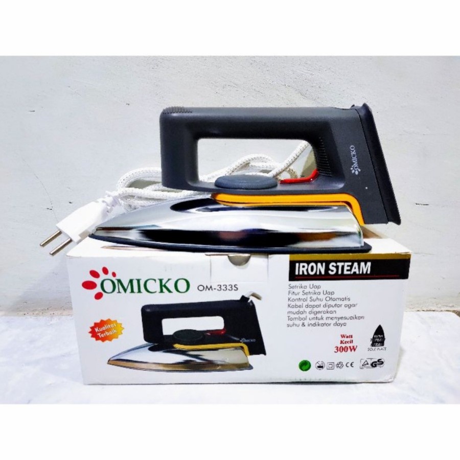 Setrika anti lengket bodi stainles ringan Strika murah berkualitas 300w