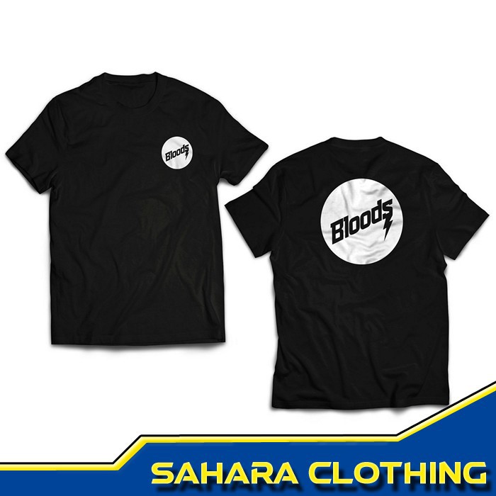 Kaos Logo Bloods Premium Baju Distro Kaos Baju Distro Dewasa Wanita Pria Kaos Cotton Combed 30s