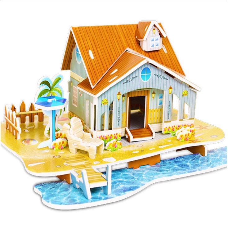 Puzzle 3D  Foam COTTAGE  666-05 mainan edukasi anak