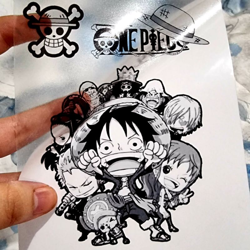 

one piece stiker Waterproof Anti Air transparan sticker onepiece anime kiss die cut kisscut diecut