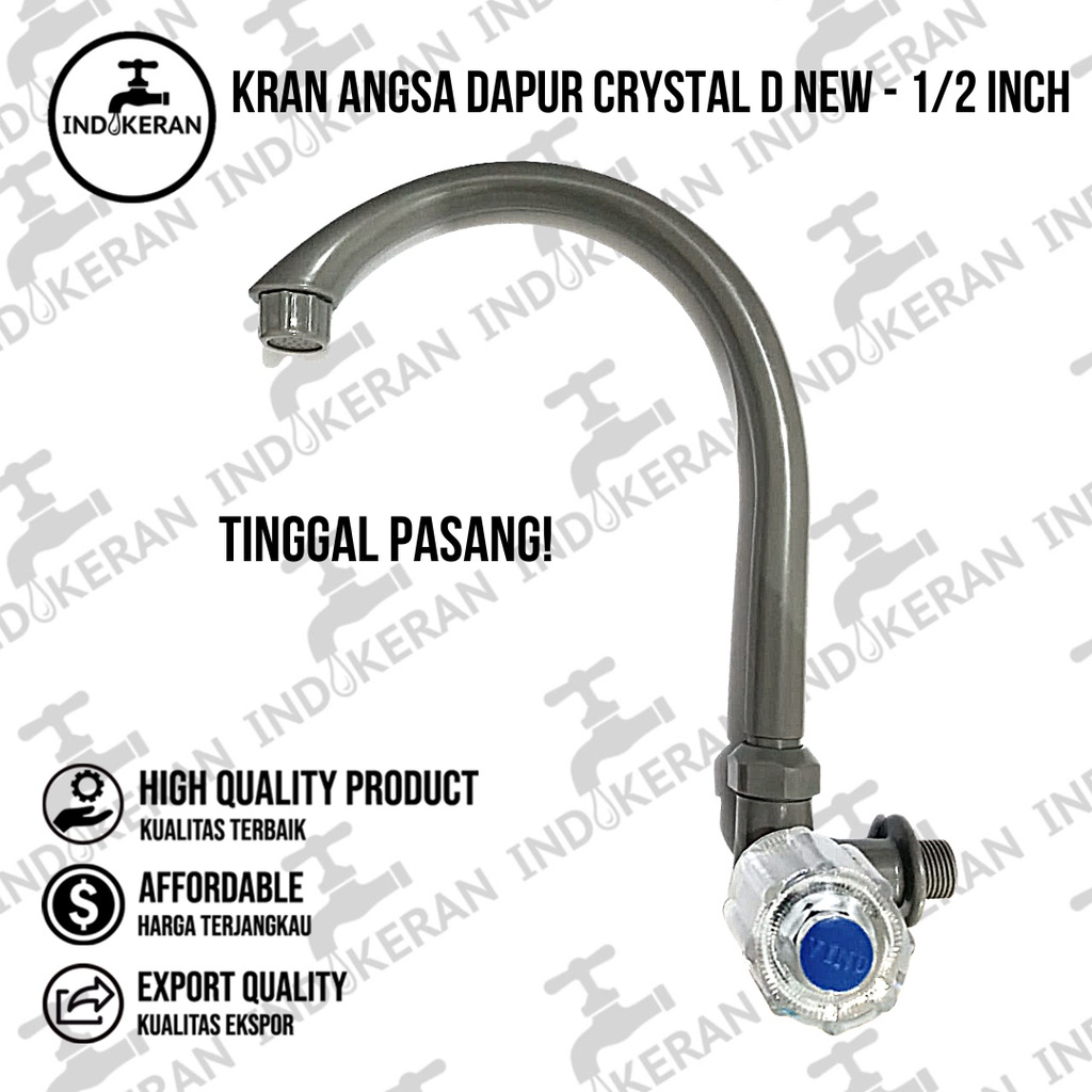 VINO - Kran Angsa Dapur Crystal D New - 1/2 Inch