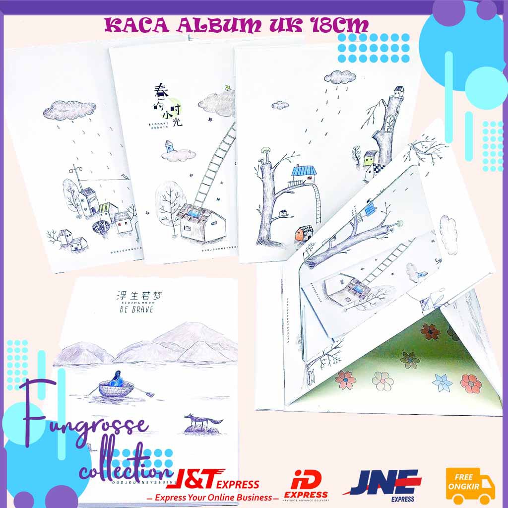 KACA RIAS CERMIN LIPAT PORTABLE KPOP 13CM - 15CM - 18CM / KACA ALBUM CERMIN RIAS / KACA BUKU RIAS / CERMIN RIAS-2