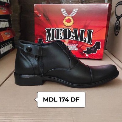 Sepatu kulit pria PDH semi boots polri TNI security guard PNS sepatu Kerja formal Tampil lebih keren