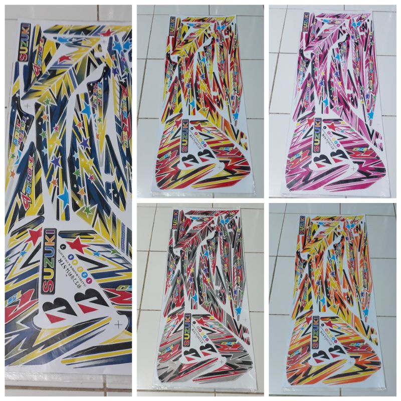 sticker lis striping variasi suzuki satria fu 150 barong - satria fu Raider bintang
