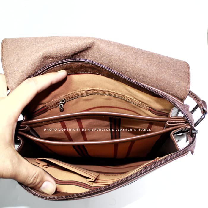 Tas Selempang Pria Montblanc Kulit Asli Import Stok Terbatas Mbag-03 - Hitam