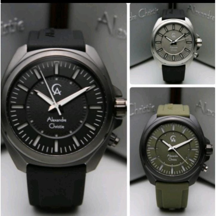 JAM TANGAN PRIA ALEXANDRE CHRISTIE AC 8631 AC8631 RUBBER GARANSI 1 TAHUN