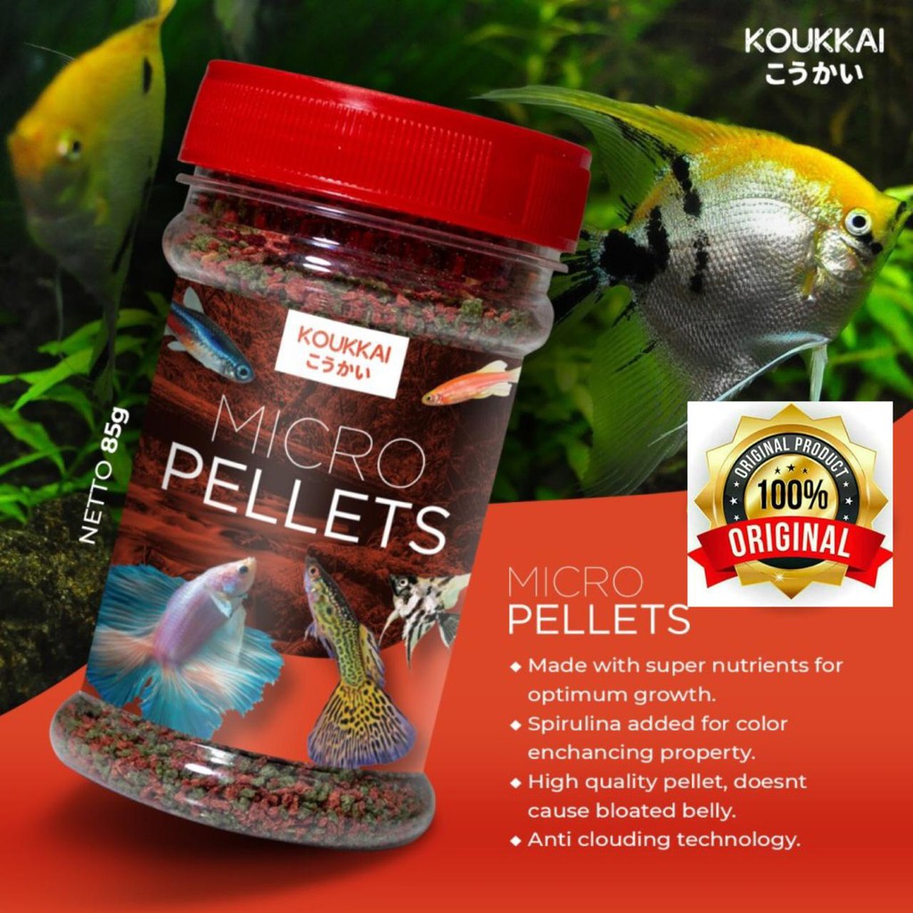 MICRO PELLETS - Pelet Makanan Pakan Pellet Ikan Hias KOUKKAI