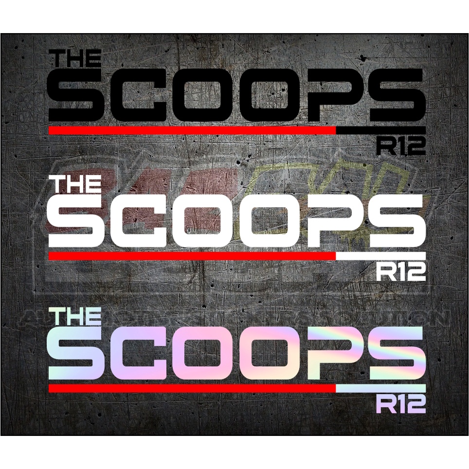 STIKER CUTTING HELM MOTOR HONDA SCOOPY LOGO THE SCOOPS R12 STICKER AESTHETIC KEREN SUNMORI