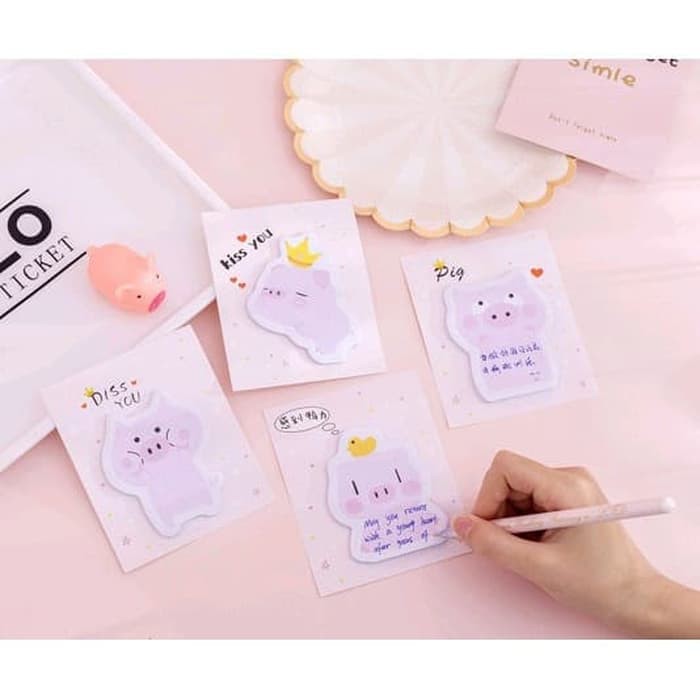 

Sticky Notes / Memo Stick Motif Babi Lucu (30 Lembar)