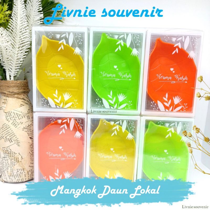 Souvenir Mangkok DAUN LOKAL Sovenir Pernikahan