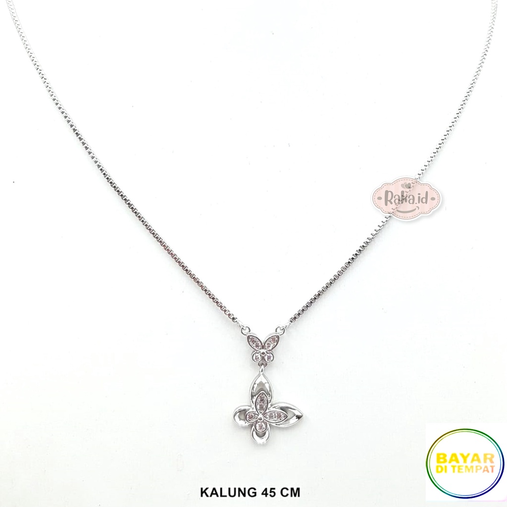 Kalung Wanita / Kalung Dewasa Rantai Italy Motif 2 Kupu Jurai 1116