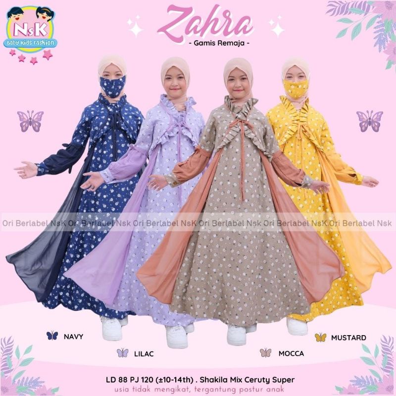 Zahra Dress - Gamis Anak - Dress Anak - Gamis Remaja - Dress Remaja - by M2M