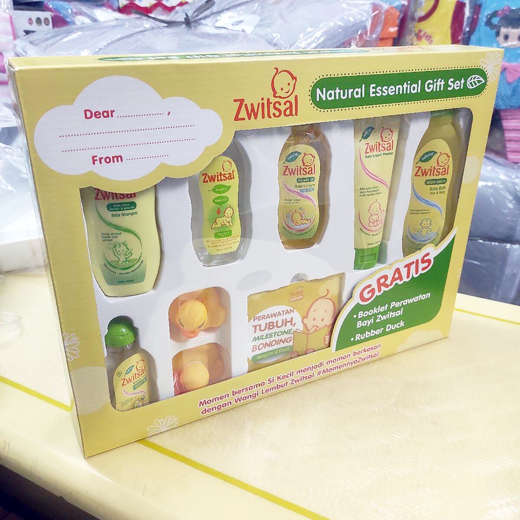 COD Zwitsal Essential Baby Gift Set Hampers Bayi Zwitsal Natural Paket Perlengkapan Bayi