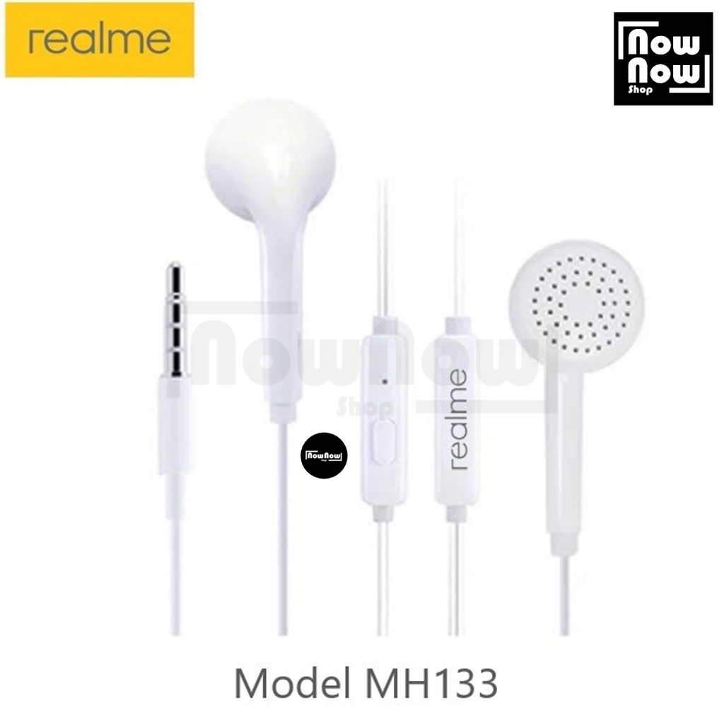 Headset Earphone Handsfree Realme MH-133 REALME 2 C1 C2 A1K 3 PRO 5 5i 5s 5 PRO R9 2 PRO C3 Narzo Earbud Stereo Handset Strong Bass Universal