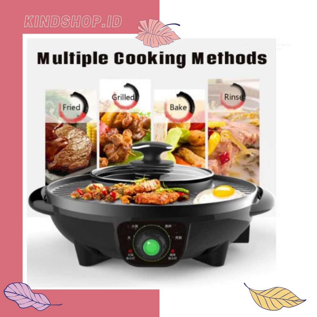 KINDSTORE❤ | 2IN1 BBQ GRILL + HOT POT | MULTIFUNCTION ELECTRICT 2IN1 SHABU