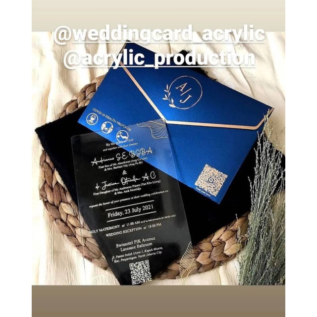 undangan akrilik/acrylic invitation/kartu undangan akrilik/undangan akrilik murah/undangan pernikaha